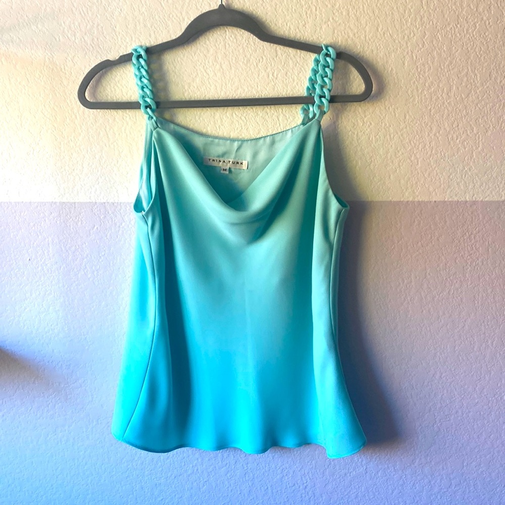 Trina Turk chain shoulder strap tank